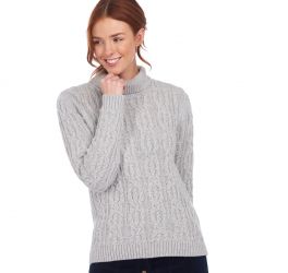 Barbour Burne Knit - Pale Grey Marl